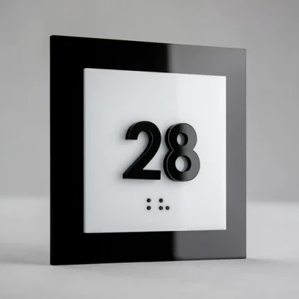 Kapı Numara Tabelası - Akrilik "Basit" Tasarım - Görsel 5